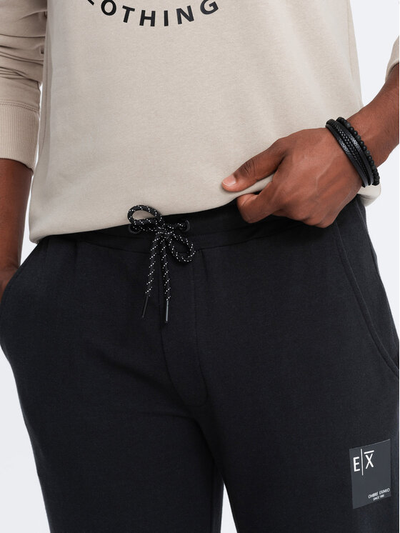 Ombre Ombre Teplákové kalhoty OM-PASK-0167 Černá Regular Fit