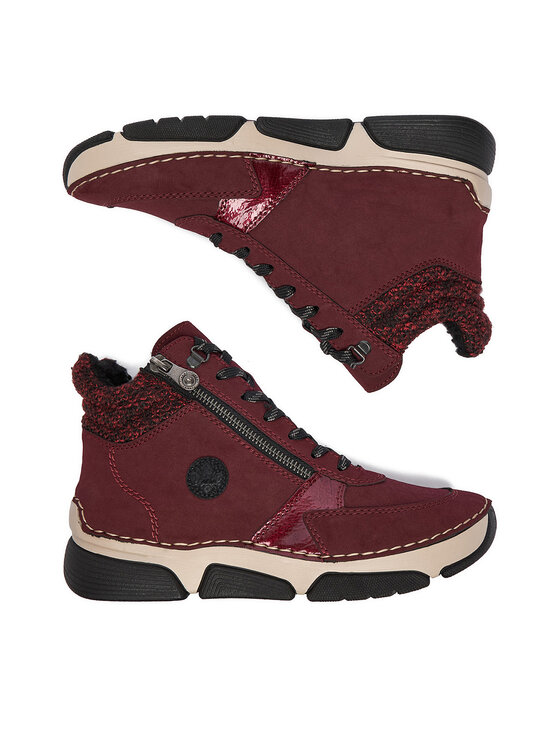 Rieker Rieker Schnürschuhe 45960-35 Dunkelrot