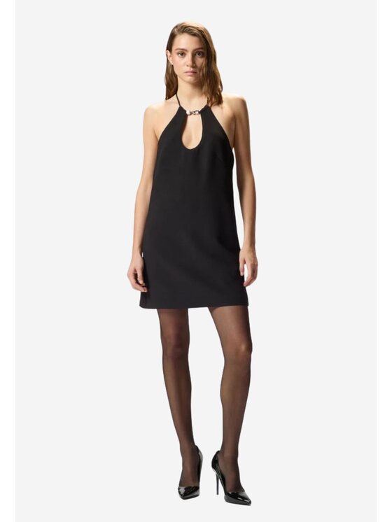 PINKO PINKO Sukienka Inkognito abito doppia tela Czarny Slim Fit