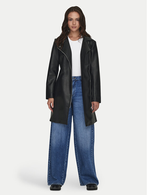 JDY JDY Kevad-sügis mantel Yetta 15328148 Must Regular Fit