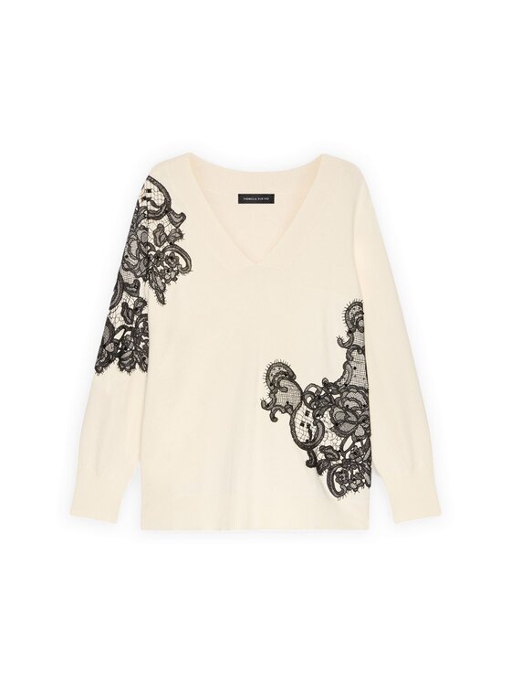 Fiorella Rubino Fiorella Rubino Maglione M696L008073N011 Bianco Regular Fit