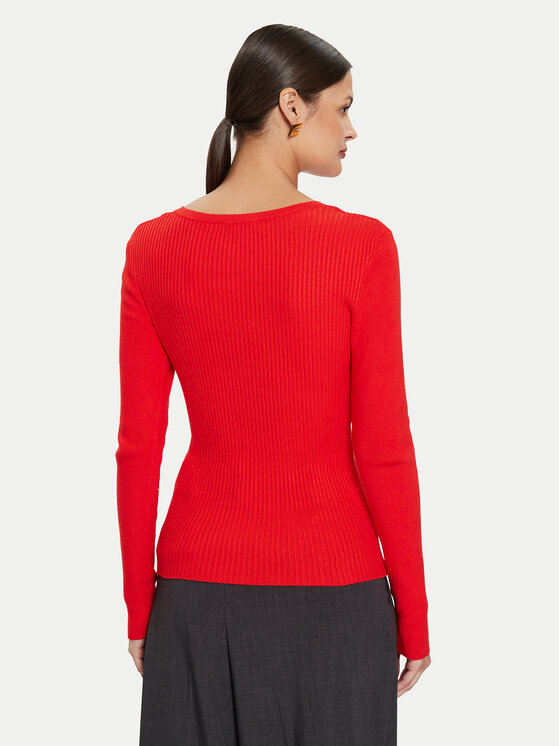 Morgan Morgan Πουλόβερ 241-MIGNO Κόκκινο Slim Fit