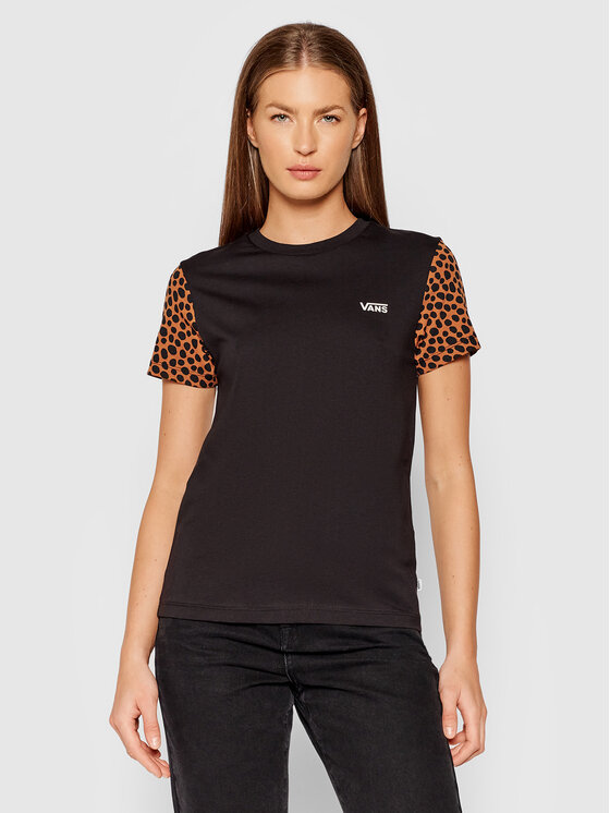 Vans T Shirt Wild Colorblock VN0A5L65 Schwarz Regular Fit Modivo