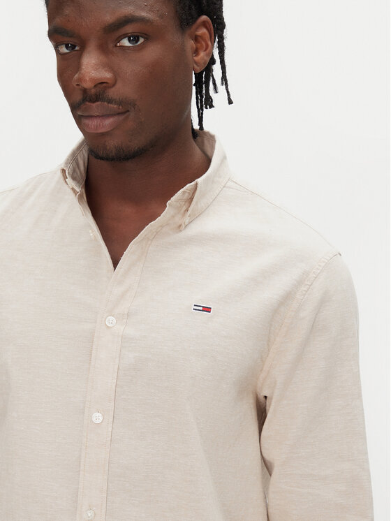 Tommy Jeans Tommy Jeans Marškiniai DM0DM20875 Smėlio Regular Fit