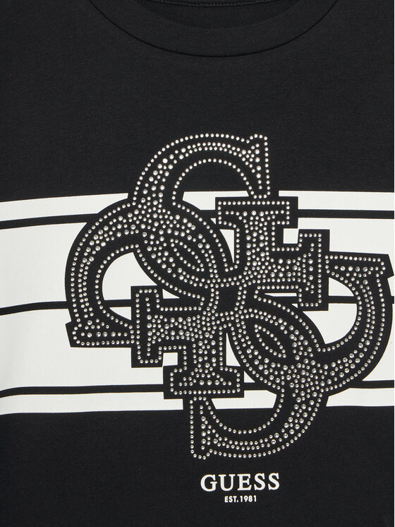 Guess Guess Marškinėliai J5YI09 K6YW4 Juoda Regular Fit