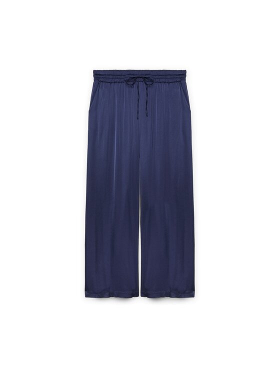 Fiorella Rubino Fiorella Rubino Pantaloni di tessuto P092L002268N024 Blu Over Fit