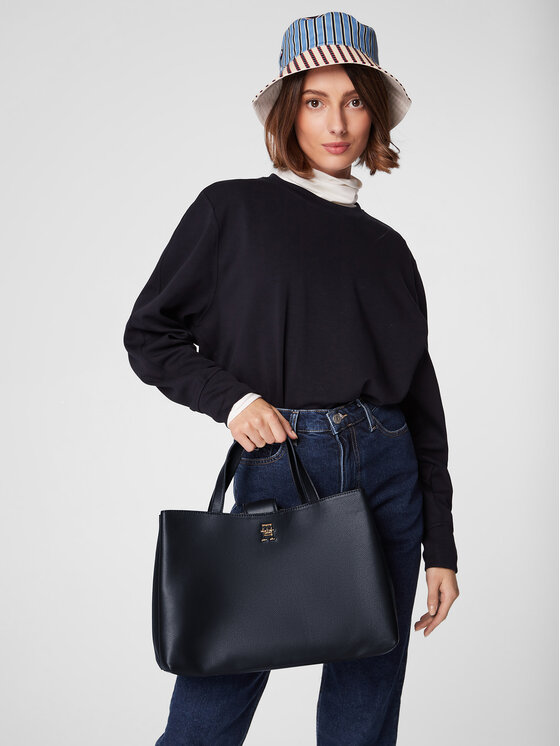 Tommy Hilfiger Tommy Hilfiger Käekott Tommy Life Satchel AW0AW13409 Tumesinine