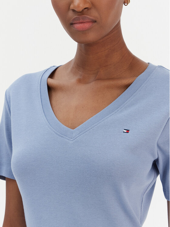 Tommy Hilfiger Tommy Hilfiger Тишърт New Cody WW0WW40584 Син Slim Fit