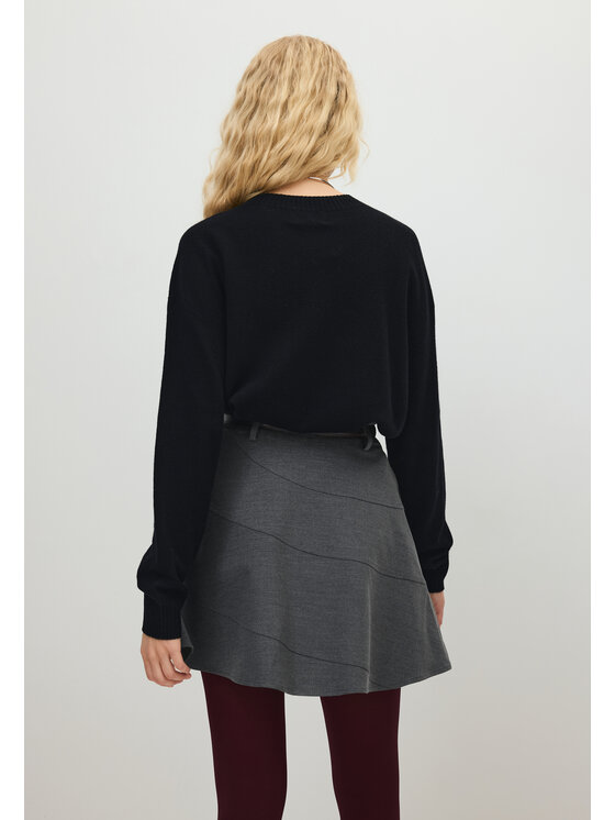 BIZUU BIZUU Spódnica mini SELINA MINI SKIRT Szary Standard Fit