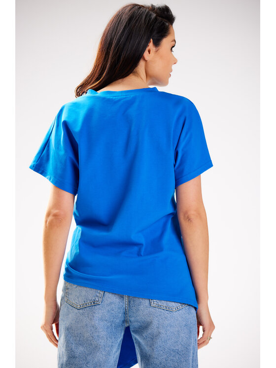 Infinite You Infinite You Bluzka M268 Niebieski Basic Fit