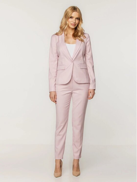 Willsoor Willsoor Marynarka 67937 Różowy Slim Fit