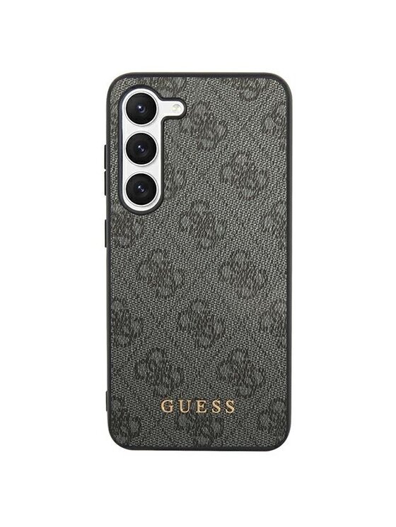 Etui na telefon Guess, Czarne, 4G Metal Gold Logo