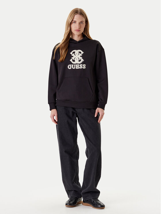 Guess Guess Mikina V5YQ01 KCX22 Čierna Regular Fit