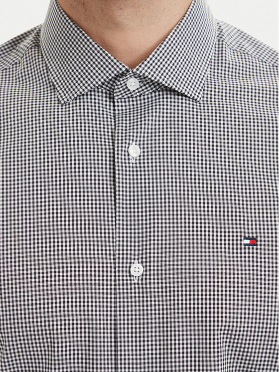 Tommy Hilfiger Tommy Hilfiger Košile Gingham MW0MW42931 Černá Slim Fit