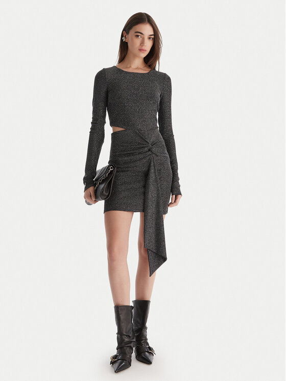 Patrizia Pepe Patrizia Pepe Φόρεμα κοκτέιλ 2A2972/J340-K478 Μαύρο Regular Fit