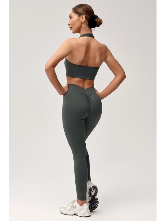 ROUGH RADICAL ROUGH RADICAL Legginsy ZOYA PUSH-UP Zielony ciemny Slim Fit