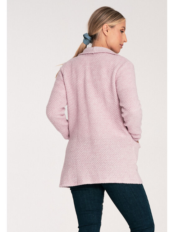 FIGL FIGL Kardigan M1043 Różowy Loose Fit