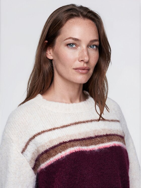 Ombre Ombre Svetr OW-SW-E0075 Béžová Regular Fit