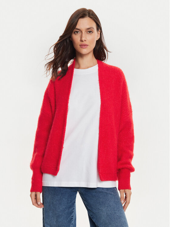 American Vintage American Vintage Cardigan EAST19AH24 Rosso Loose Fit