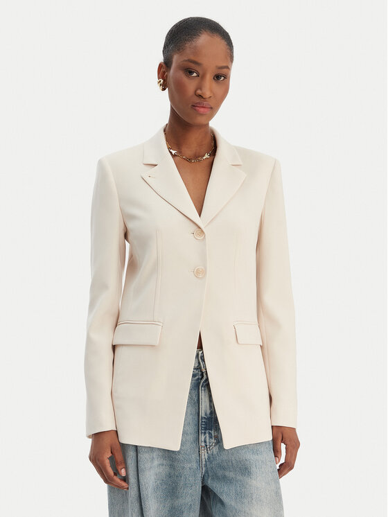 Patrizia Pepe Patrizia Pepe Sako 8S0559/A6F5-W409 Écru Regular Fit
