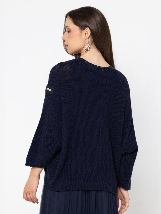 Miss LK Miss LK Sukienka codzienna MISSLKSS Granatowy Loose Fit