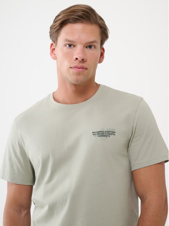 4F 4F T-Shirt 4FWSS25TTSHM1974-44S Zielony Regular Fit