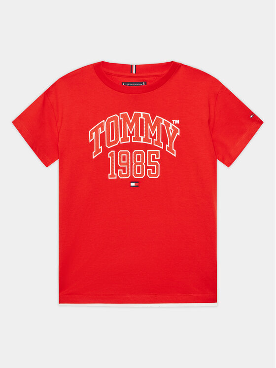 Tommy Hilfiger Tommy Hilfiger Póló Varsity KB0KB08206 D Piros Regular Fit