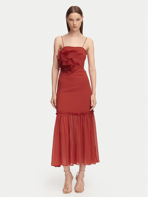 French Connection Cocktail obleka Emina 719Q7 Rdeča Slim Fit