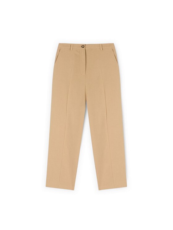 Motivi Motivi Spodnie materiałowe P00QQ004575N002 Kremowy Regular Fit