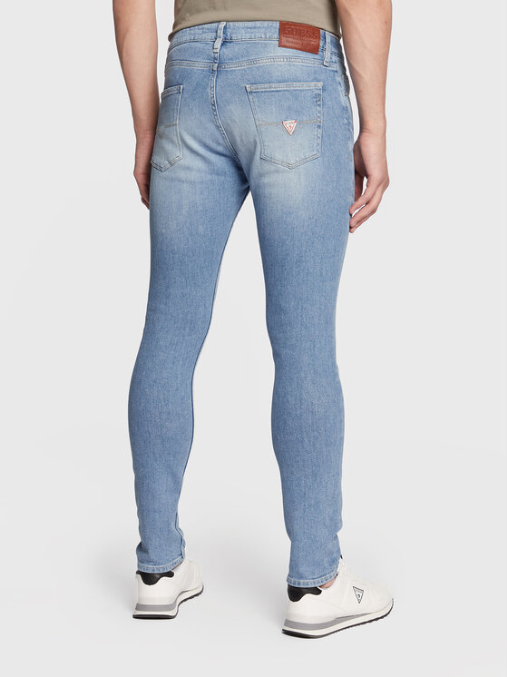 Guess Guess Jeans hlače Chris M2YA27 D4Q43 Modra Super Skinny Fit