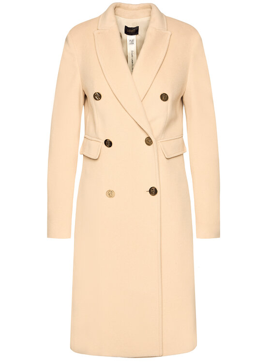 Liu Jo Liu Jo Wollmantel CF0010 T2403 Beige Regular Fit