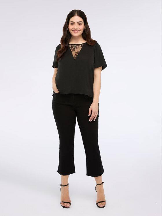 Fiorella Rubino Fiorella Rubino Jeansy P406T104961N033 Czarny Flare Fit