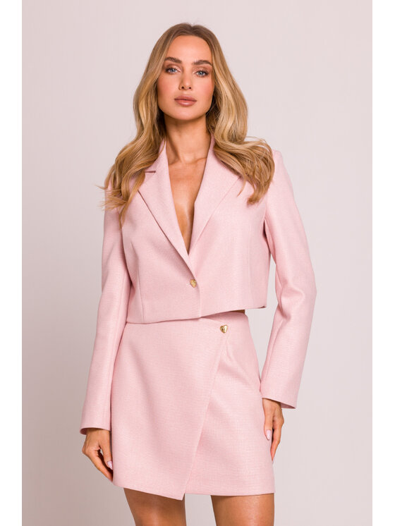 Made of Emotion Made of Emotion Marynarka M853 Pomarańczowy Cropp Fit