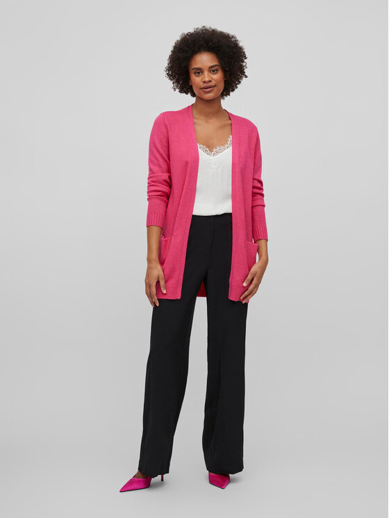 Vila Vila Ζακέτα 14044041 Ροζ Regular Fit