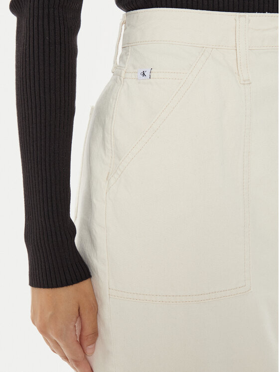 Calvin Klein Jeans Calvin Klein Jeans Fustă de blugi J20J223886 Écru Regular Fit