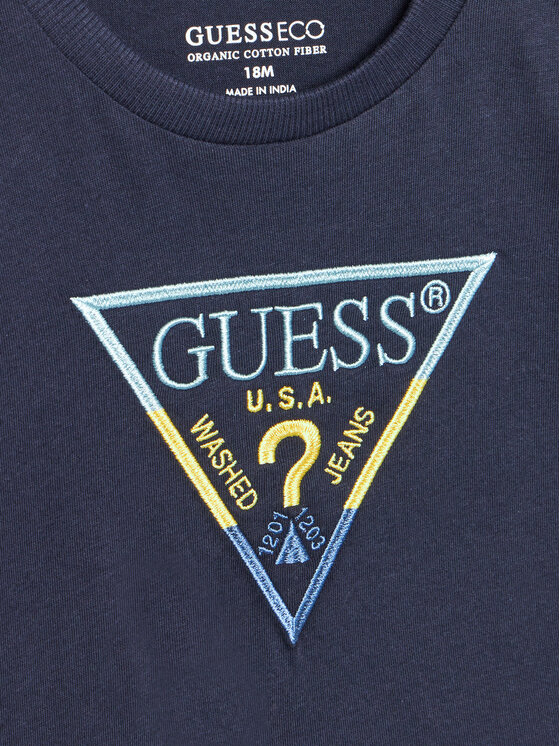 Guess Guess Blúz N4YI36 K8HM4 Sötétkék Regular Fit
