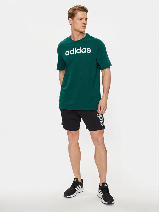 adidas adidas Sportovní kraťasy AEROREADY Essentials Single Jersey Linear Logo Shorts IC0062 Černá Regular Fit
