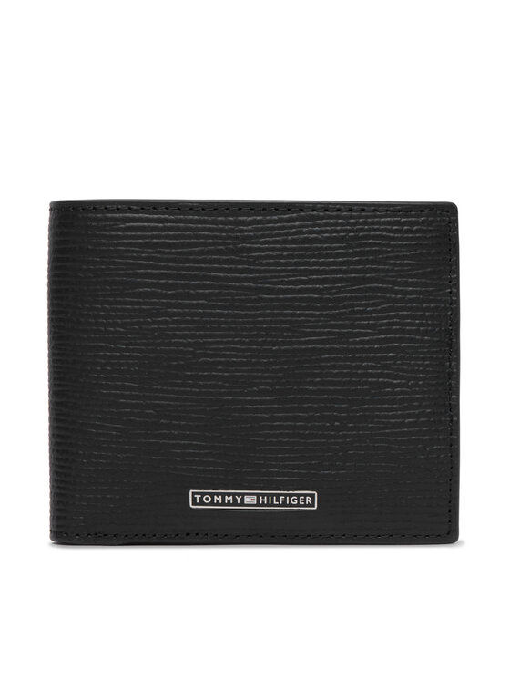 Tommy Hilfiger Tommy Hilfiger Πορτοφόλι Th Business Saffiano Cc And Coin AM0AM14784 Μαύρο