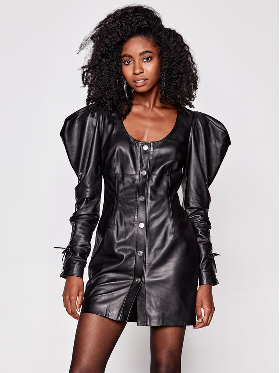 Rage Age Rage Age Кожена рокля Guinevere 1 Черен Regular Fit