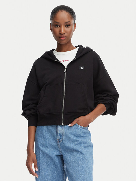 Calvin Klein Jeans Hanorac LV047C216G Negru Regular Fit