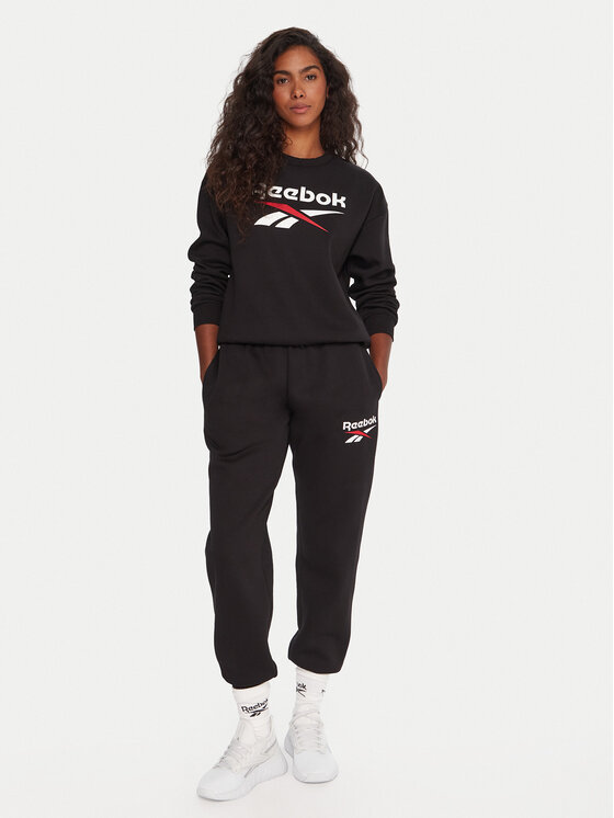 Reebok Reebok Džemperis ar kapuci RK25169CCW Melns Regular Fit