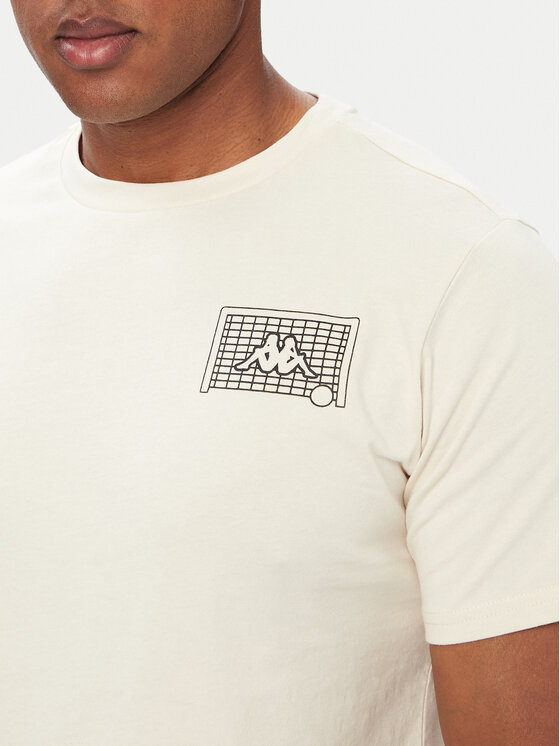 Kappa Kappa Тишърт 322P14W Кремав Regular Fit