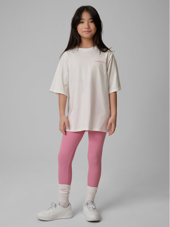 4F 4F T-Shirt ESSENTIAL 3 Biały Loose Fit