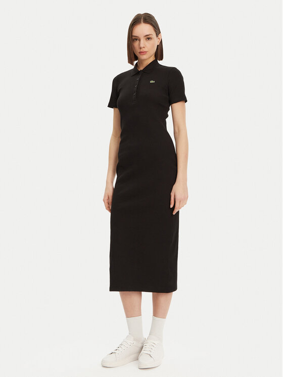 Lacoste Lacoste Hétköznapi ruha EF9622 Fekete Slim Fit