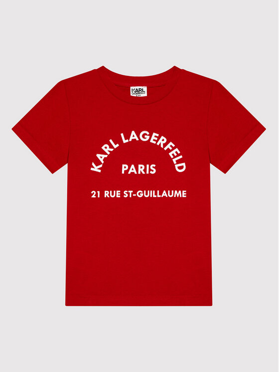 KARL LAGERFELD KARL LAGERFELD T-Shirt Z25316 S Rot Regular Fit