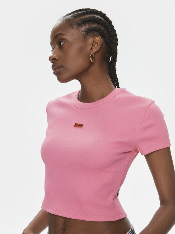 HUGO Hugo Футболка Deluisa_1 50508636 Рожевий Slim Fit