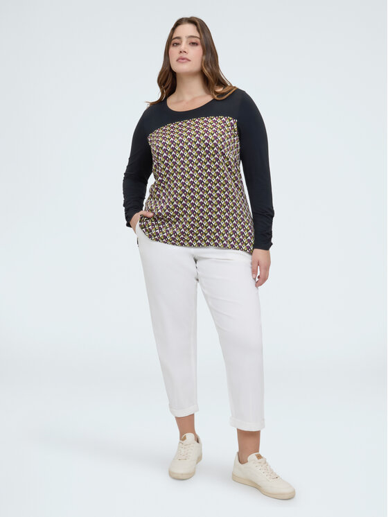 Fiorella Rubino Fiorella Rubino Bluzka G0ADL009160N0V9 Czarny Regular Fit