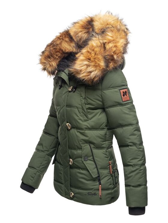 Navahoo Navahoo Kurtka zimowa Zoja Zielony Casual Fit