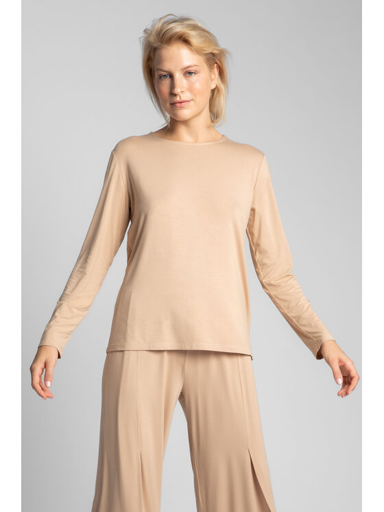 LaLupa LaLupa Bluzka LA027 Brązowy Comfortable Fit