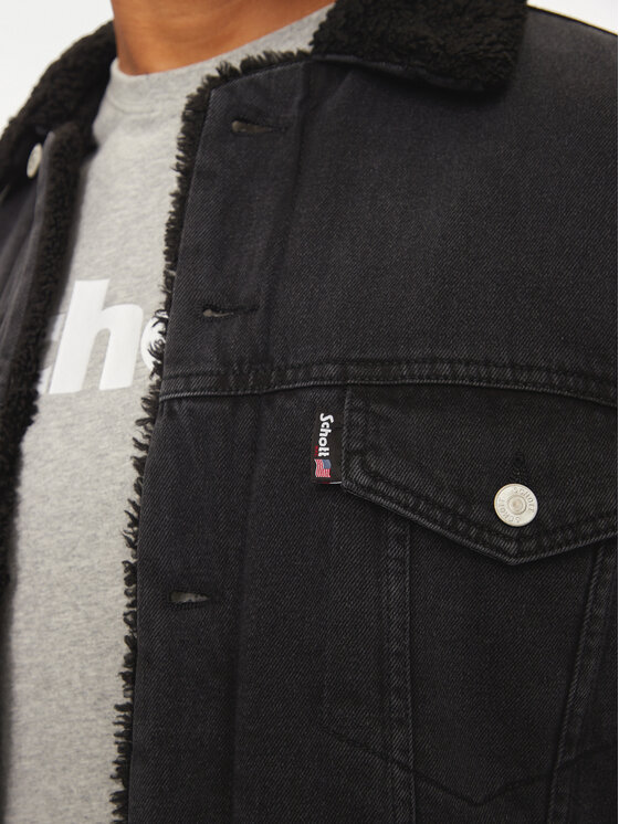 SCHOTT N.Y.C. SCHOTT N.Y.C. Джинсова куртка TRUCKSHERPA Сірий Regular Fit